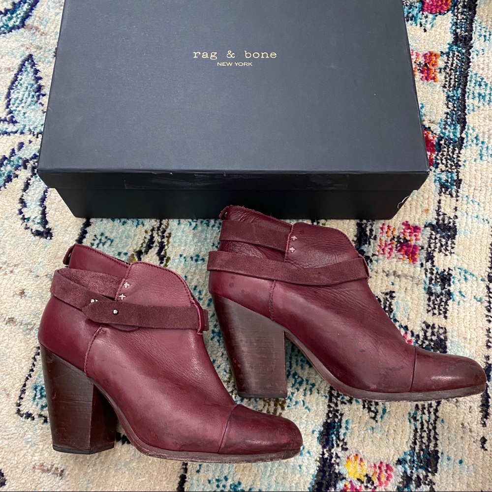 Rag & Bone Harrow Booties in Red - Picture 1 of 6